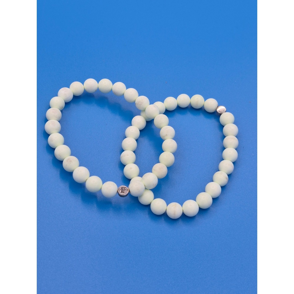 Jay King Mine Bracelets Finds White Sterling Silver‎ 925 Stretch Beaded Set